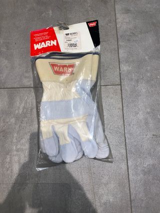 Guantes de Piel Trabajo Warn Beige/Azul