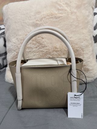 Bolso Tous Beige con Logo Grabado