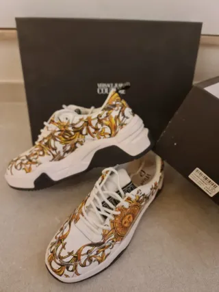 Scarpe Versace Uomo 42 Oro Bianco