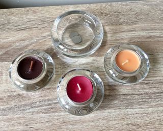 Lote 4 Portacandele di Vetro