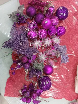 Addobbi Natalizi Viola e Argento