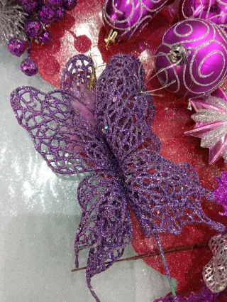 Addobbi Natalizi Viola e Argento
