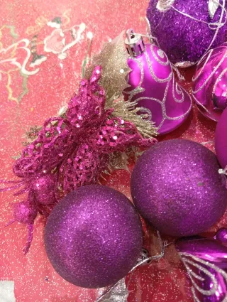 Addobbi Natalizi Viola e Argento