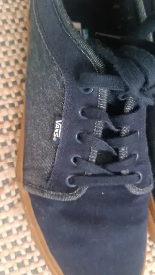 Zapatillas Vans Hombre Azul Marrón