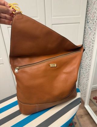 Bolso de piel Loewe marrón y dorado