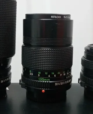 Canon A1 y objetivos Canon FD