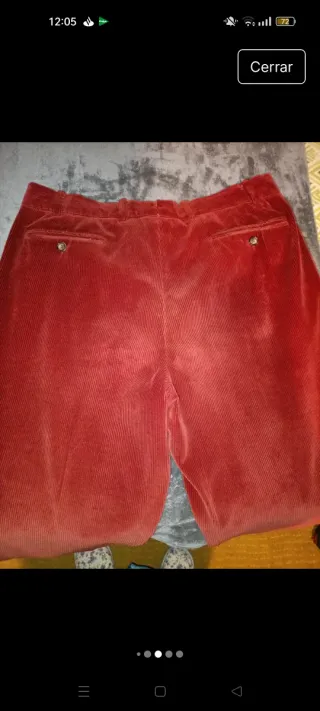 Pantalón pana hombre burdeos