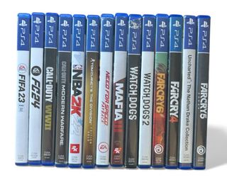 Consola PS4 Slim + 2 mandos y 14 juegos