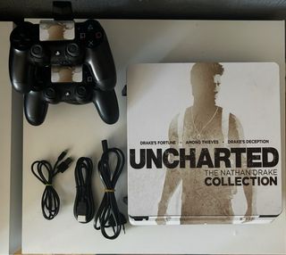 Consola PS4 Slim + 2 mandos y 14 juegos