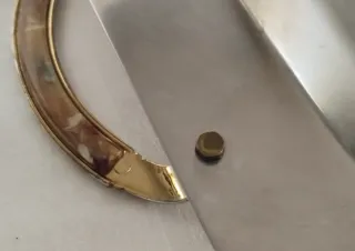 Vassoio Inox e Oro 24kt