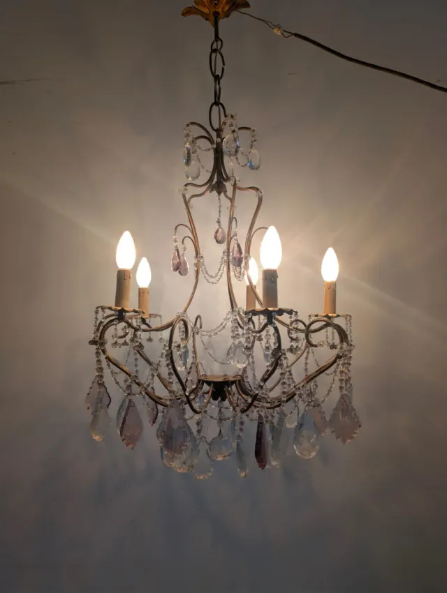 Lámpara de araña francesa antigua