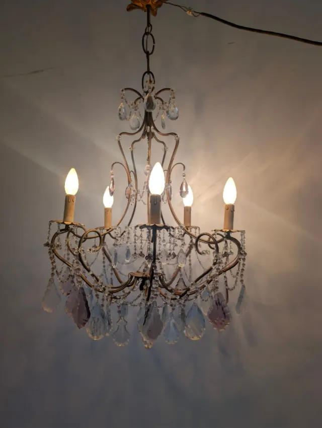 Lámpara de araña francesa antigua