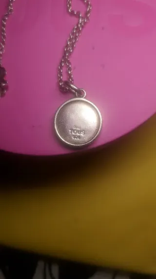 Collar Tous Oso Plata y Esfera Turquesa