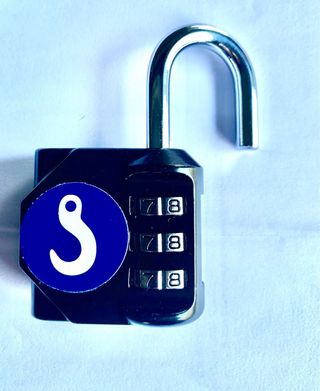 Lucchetto combinazione 3 tamburi gancio