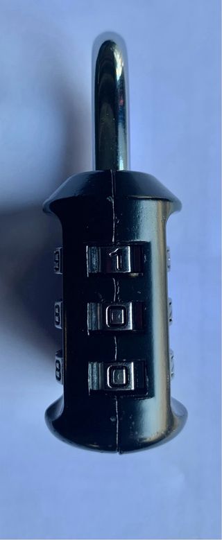 Lucchetto combinazione 3 tamburi gancio