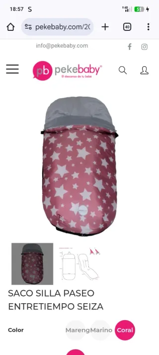 Saco de invierno para carrito y bolso a juego