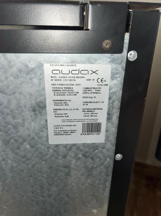 Estufa de pellet negra de 11kw