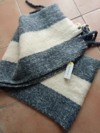 Sciarpa maxi Terranova beige e grigio