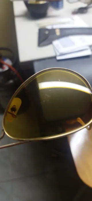 Ray-Ban Ambermatic Talla Media 14cm Dorado Amarill