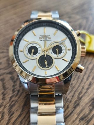 Reloj Invicta Chronograph Caballero Dorado/Platead