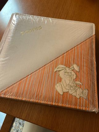 Álbum de fotos infantil con conejito