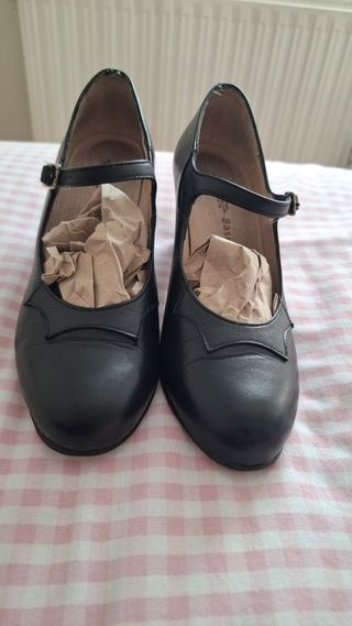 Zapatos Flamenco Begoña Cervera Piel Negro