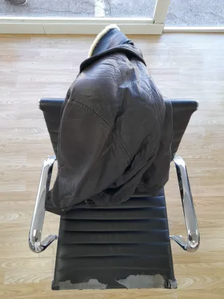 Chaqueta aviador cuero borreguillo miguel ibars