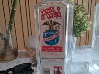 2 Botellas Anís Tenis Vacías Antiguas