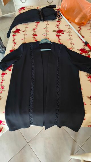 Spolverino nero donna taglia 52