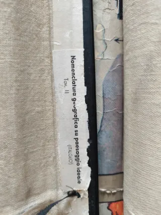 Antiguo mapa didáctico Italiano