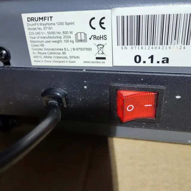 Cinta Correr Plegable DrumFit WayHome 1200