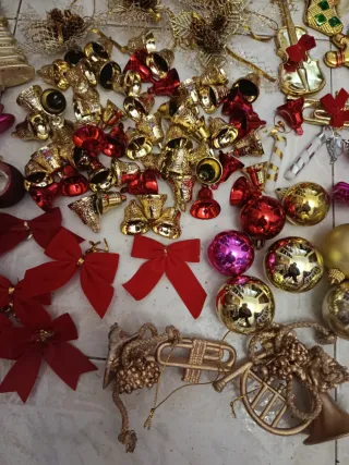 Lotto Addobbi Natalizi Oro e Rosso