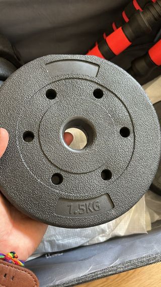 Kit Mancuernas y Barra con Pesas