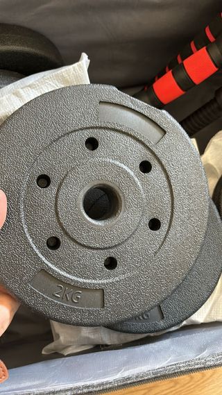 Kit Mancuernas y Barra con Pesas