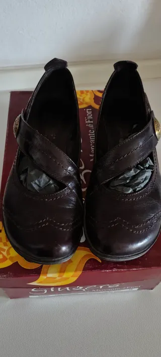 Ballerina Mary Jane Gingers Marrone Tg 38