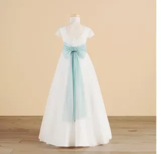 Vestido Comunión Coconut Blanco y Turquesa + compl