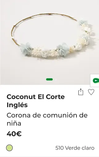 Vestido Comunión Coconut Blanco y Turquesa + compl