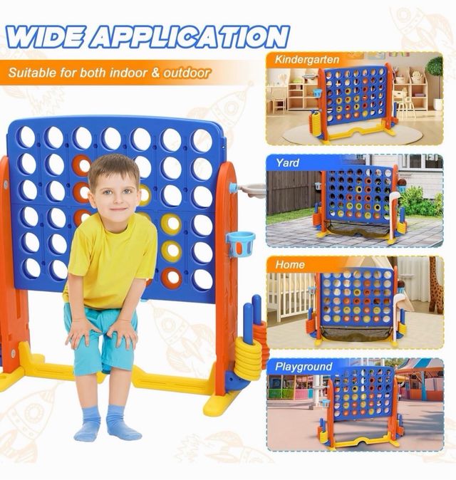 Gioco 4 in fila gigante regolabile