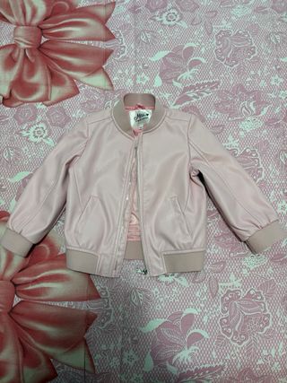 Giacca bomber rosa bimba