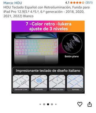 Teclado din abrir HOU Negro Retroiluminado LED