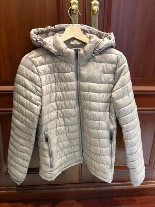 Cazadora acolchada mujer beige Talla L