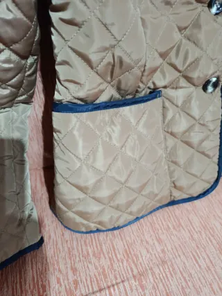 Chaquetón acolchado señora beige/marrón
