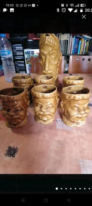 Jarra y Tazas Don Quijote y Sancho Panza