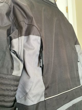 Chaqueta Moto Caballero Negra y Gris