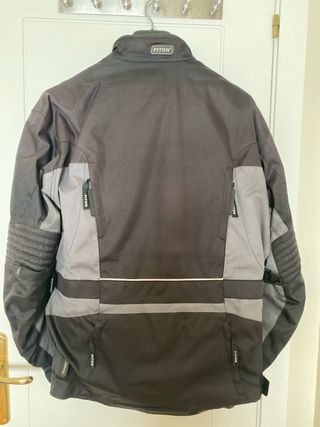 Chaqueta Moto Caballero Negra y Gris