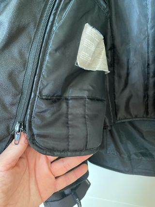 Chaqueta Moto Caballero Negra y Gris