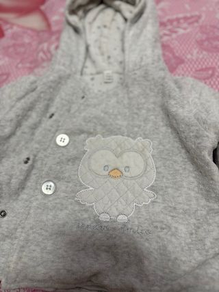 Giubbino bimbo con cappuccio e gufetto