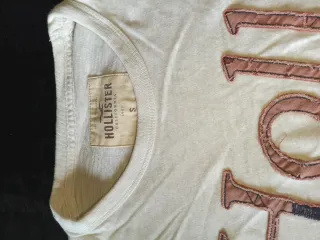 Camiseta Hollister Talla S Beige