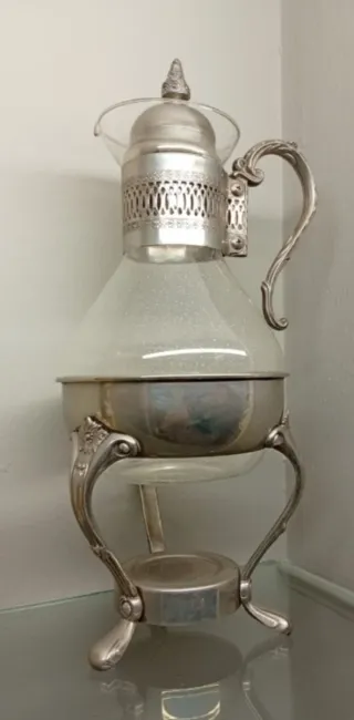 Jarra Antigua Vidrio Estilo Inglés S.XIX