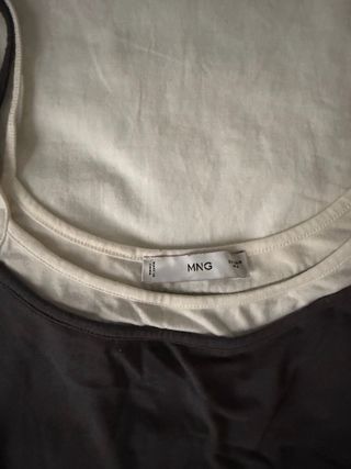 Mango Camiseta tirantes doble capa. topcito